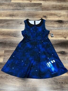 NWT Her Universe Doctor Who Galaxy Scuba Skater Dress Plus Size 1/1X